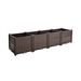 Indoor And Outdoor Rectangular Plastic Planting Box; Planting Kit For Fresh Vegetables, Herbs, Flowers, And Succulents; Brown_maomaolike.com