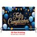 Spanish Happy Birthday Banner - 2D Flat Polyester Sequins Fireworks Backdrop, Wall Hanging Photo Props, Party Decor_maomaolike.com