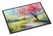 Michigan Blossoms In Watercolor Doormat Front Door Mat Indoor Outdoor Rugs For Entryway, Non Slip Washable Low Pile, 24H X 36W_maomaolike.com