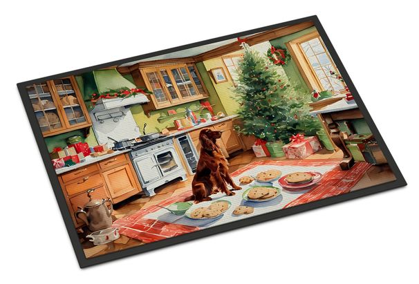 Irish Setter Christmas Cookies Doormat Front Door Mat Indoor Outdoor Rugs For Entryway, Non Slip Washable Low Pile, 24H X 36W_maomaolike.com