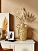 1PC Bump Design Art Contemporary Style Threaded Ceramic Vase Gold Fillable Water Ornament Flower Arrangement Vase_maomaolike.com