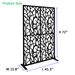 Metal Privacy Screens W3.8Ft X H6Ft Outdoor And Indoor Divider With Free Standing Decorative Privacy Screen For Balcony Patio Garden Room Divider, Black Bird Shape_maomaolike.com