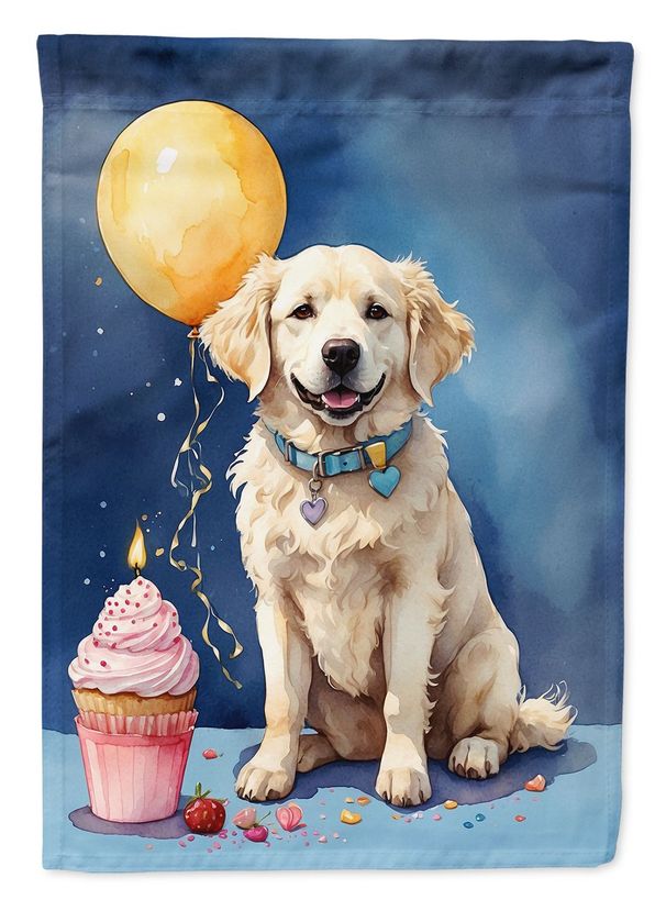 Kuvasz Happy Birthday Garden Flag Mailbox Flag Decorative Yard Flag Banner Outside Patio Artwork Yard Flower Beds, Garden Size, Multicolor_maomaolike.com