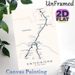Grand Canyon Rim To Rim Trail Map Painting Poster, Minimalist Clear Trail Map Poster, Detailed Hiking Route Layout, Practical Reference For Hikers_maomaolike.com