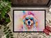 Great Pyrenees Hippie Dawg Doormat Front Door Mat Indoor Outdoor Rugs For Entryway, Non Slip Washable Low Pile, 24H X 36W_maomaolike.com