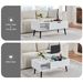 39" Wood Lift Top Coffee Table With Hidden Compartment And Storage Shelf For Living Room, Reception Room, White_maomaolike.com