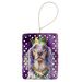 English Setter King Of Mardi Gras Porcelain Ornament Christmas Tree Hanging Decorations For Home Christmas Holiday, Rectangle, Gift, Multicolor_maomaolike.com