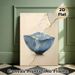 Kintsugi Themed Painting Poster, Elegant Blue Cracked Bowl With Gilded Repair Lines Poster, Artistic Depiction Of Resilience, Suitable For Living_maomaolike.com