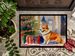 Corgi Cozy Christmas Doormat Front Door Mat Indoor Outdoor Rugs For Entryway, Non Slip Washable Low Pile, 24H X 36W_maomaolike.com
