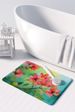 Missouri Hawthorns In Watercolor Memory Foam Kitchen Mat Machine Washable Anti-Fatigue Mat Cushion Comfort Bath Mat Or Kitchen Rug_maomaolike.com