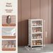 Stackable Shoe Storage Rack, Plastic Cabinet With Clear Doors For Home Use_maomaolike.com