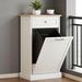 Wooden Hidden Trash Can With Storage Drawer For Kitchen_maomaolike.com