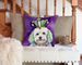 Coton De Tulear King Of Mardi Gras Throw Pillow Machine Washable, Indoor Outdoor Decorative Pillow For Couch, Bed Or Patio, 14Hx14W_maomaolike.com