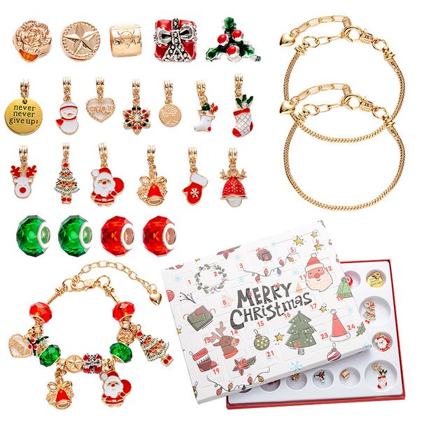 Christmas Earrings Jewelry Gift Box Blind Box Jewelry Gift Countdown Calendar Advent Necklace Blind Box_maomaolike.com