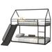 Twin Over Twin House Bed With Ladder And Slider, House Bed, Bunk Bed_maomaolike.com