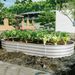 8x4x1ft Raised Garden Bed Kit, Galvanized Planter Raised Garden Beds For Outdoor For Vegetables,Flowers &Herbs, Heavy Duty, Rust-Resistant, Easy Assembly_maomaolike.com