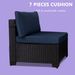 7-Piece Outdoor Patio Furniture Sets, All-Weather Wicker Rattan Sectional Sofa, Modern Glass Coffee Table And Washable Seat Cushion_maomaolike.com