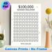 $100,000 Savings Challenge Painting Poster, Clean-lined Minimalist Savings Tracker Poster, Practical Tool To Plan And Reach Savings Goals For Home_maomaolike.com