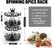 12 Glass Jar Bottles Set Revolving Spice Rack Organizer Storage For Kitchen, Spice Stand Holder, Spinning Countertop Herb And Spice Rack Organizer With_maomaolike.com