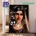 Portrait Of Woman With Urdu Text Painting Poster, Moody Artistic Brushstroke Style Poster, Unique Cultural Aesthetic Decor For Living Room, Study_maomaolike.com