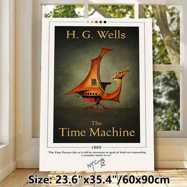 The Time Machine Themed Painting Poster, Vintage Sci-Fi Style Artistic Mechanical Vehicle Poster, Literary-inspired Wall Decor Ideal For Study, Living_maomaolike.com