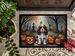 Cavalier Spaniel Spooky Halloween Doormat Front Door Mat Indoor Outdoor Rugs For Entryway, Non Slip Washable Low Pile, 24H X 36W_maomaolike.com