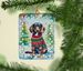 Dachshund Christmas Porcelain Ornament Christmas Tree Hanging Decorations For Home Christmas Holiday, Rectangle, Gift, Multicolor_maomaolike.com