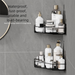 No-Drill Bathroom Kitchen Wall-Mounted Hanging Storage Rack Cosmetics Organizer Corner Shelf_maomaolike.com