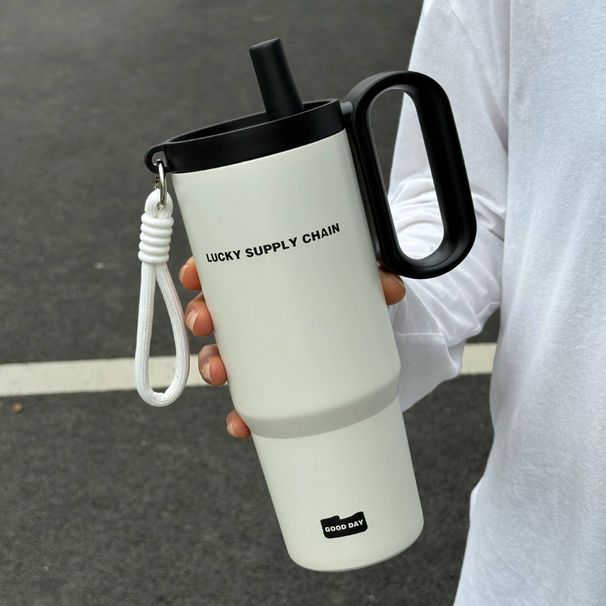 Light Luxury Twilight Insulation Cup Large Capacity Water Cup 316 Stainless Steel Straw Cup Car Ice Cup High-end Cup_maomaolike.com