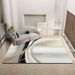 Living Room Rug Large Size Gorgeous Gold Frame Design Bedroom Rug Plush Thickened Machine Washable Thickened Underlay Interior Decorative Rug_maomaolike.com