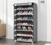 Simple Multi-layer Combination Dustproof Shoe Rack Storage Shoe Cabinet Cloth Shoe Cabinet Steel Frame Fashionable And Creative Dustproof Shoe Rack_maomaolike.com