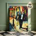New Orleans Jazz & Heritage Festival 2001 Painting Poster, Vibrant Impressionist Style Trumpet Player Night Street Scene Poster, Authentic Jazz-themed_maomaolike.com