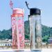800ML New Creative Trendy Printed Space Cup With A Portable Strap, Pop-Up Lid, Plastic Design, Stylish Straw - For Teens_maomaolike.com