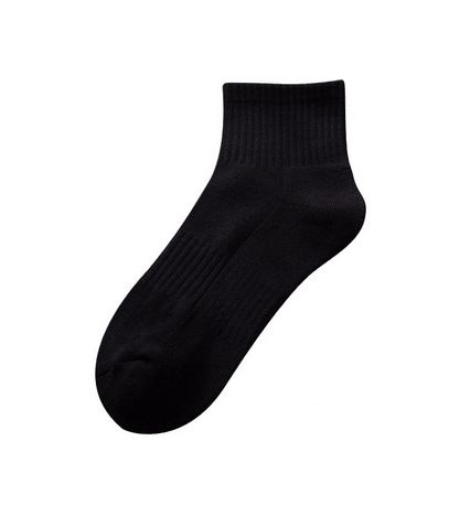 Breathable Cotton Socks For Men & Women - Comfortable Athletic Socks (Ankle/Mid-Calf/Over-Calf) In Classic Black & White_maomaolike.com