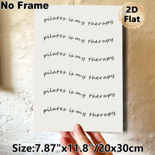 Pilates Quote Painting Poster, Minimalist Handwritten Typography Poster, Relatable Pilates-themed Statement Ideal For Home Gym, Yoga Studio Walls_maomaolike.com