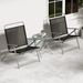 3 Pieces Patio Folding Chair Set Outdoor Metal Conversation Set_maomaolike.com