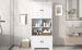 Tall And Wide Bathroom Floor Storage Cabinet, Bathroom Storage Unit, Freestanding Cabinet With 4 Doors, Adjustable Shelves, Open Multi-layer Shelves_maomaolike.com