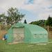 11.5' X 10' X 6.5' Walk-in Tunnel Greenhouse, Green House With Zippered Mesh Door, 7 Mesh Windows & Roll-up Sidewalls, Upgraded Gardening Plant Hot House With Galvanized Steel Hoops, Green_maomaolike.com