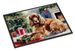 Cocker Spaniel Cozy Christmas Doormat Front Door Mat Indoor Outdoor Rugs For Entryway, Non Slip Washable Low Pile, 24H X 36W_maomaolike.com