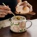 Flower Mug, Ceramic Coffee Cup, Office Water Cup_maomaolike.com