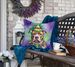 Pit Bull Terrier King Of Mardi Gras Throw Pillow Machine Washable, Indoor Outdoor Decorative Pillow For Couch, Bed Or Patio, 18Hx18W_maomaolike.com