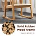 Rocking Chair With Slatted Back And Curved Armrests,with Solid Rubber Wood Linen Fabric High-density Sponge_maomaolike.com