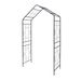 Metal Garden Arch L56.3'' X W16.93'' X H94.5'' Climbing Plants Support Rose Arch Outdoor Black_maomaolike.com