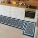 Vintage Moroccan Tile Pattern Mat - Oil-Proof Non-Slip Long Kitchen Rug, Bohemian Ethnic Style Absorbent Bathroom Mat_maomaolike.com