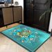 Living Room Rug Large Size Gorgeous Gold Frame Design Bedroom Rug Plush Thickened Machine Washable Thickened Underlay Interior Decorative Rug_maomaolike.com