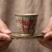 Vintage Tea Cup Drinking Cup China-Chic Master Cup Coaster_maomaolike.com