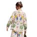 Women's clothing fashion linen print loose casual macaron long-sleeved suit_maomaolike.com