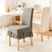 Home Garden Skirt Chair Cover Knitted Jacquard Dining Table Chair Cover Elastic Stool Cover Universal Thickened Integrated Chair Cover_maomaolike.com