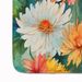 Chrysanthemums In Watercolor Memory Foam Kitchen Mat Machine Washable Anti-Fatigue Mat Cushion Comfort Bath Mat Or Kitchen Rug_maomaolike.com