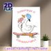 Skateboarding Duck Motivational Painting Poster, Adorable Cartoon-style Duck With Flower On Skateboard Poster, Uplifting Quote Wall Decor Ideal For_maomaolike.com